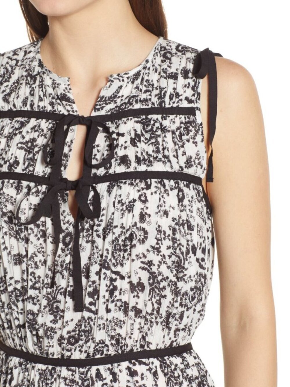 NEW Rebecca Minkoff Women's XS Thea Floral-Print Dress NWT $248 - Picture 5 of 6